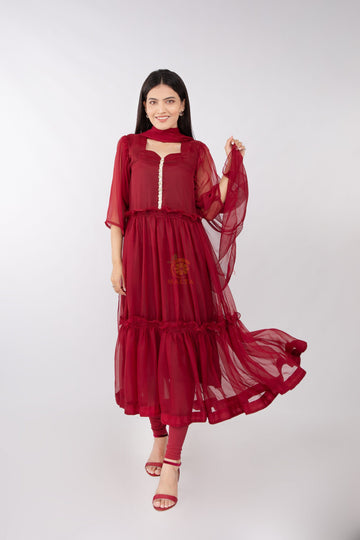 Mehroon-Maxi(with net)